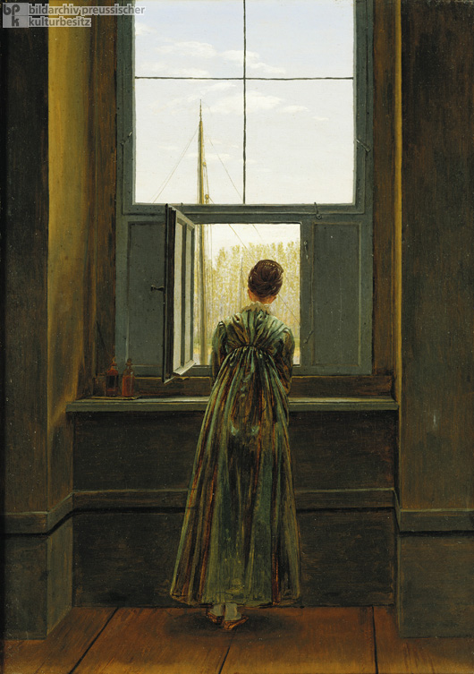 Caspar David Friedrich, <I>Caroline at the Window</i> (1822)
